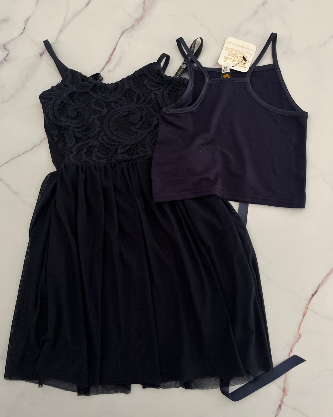 *NEW* Black Eyed Susan blue top and dress 3/4Y