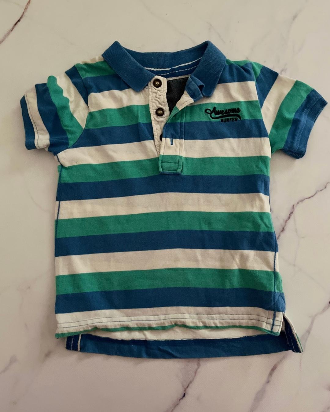 Mothercare white, green and blue golfer 3Y