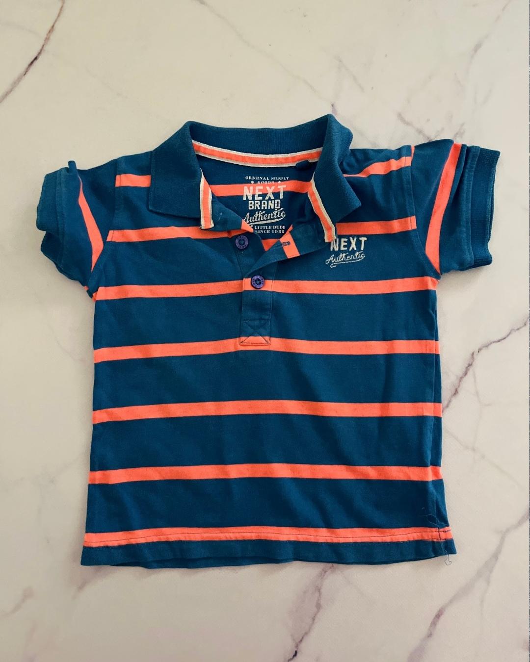 Next blue and orange striped golfer 12/18M