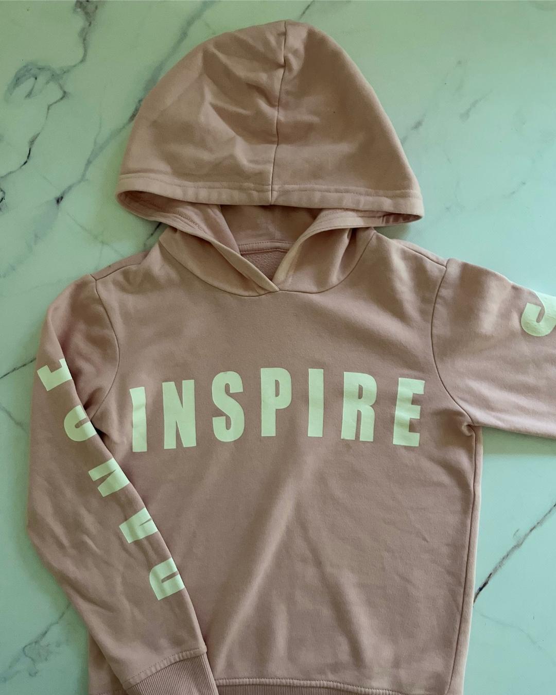 &US pink Inspire hoodie 10Y