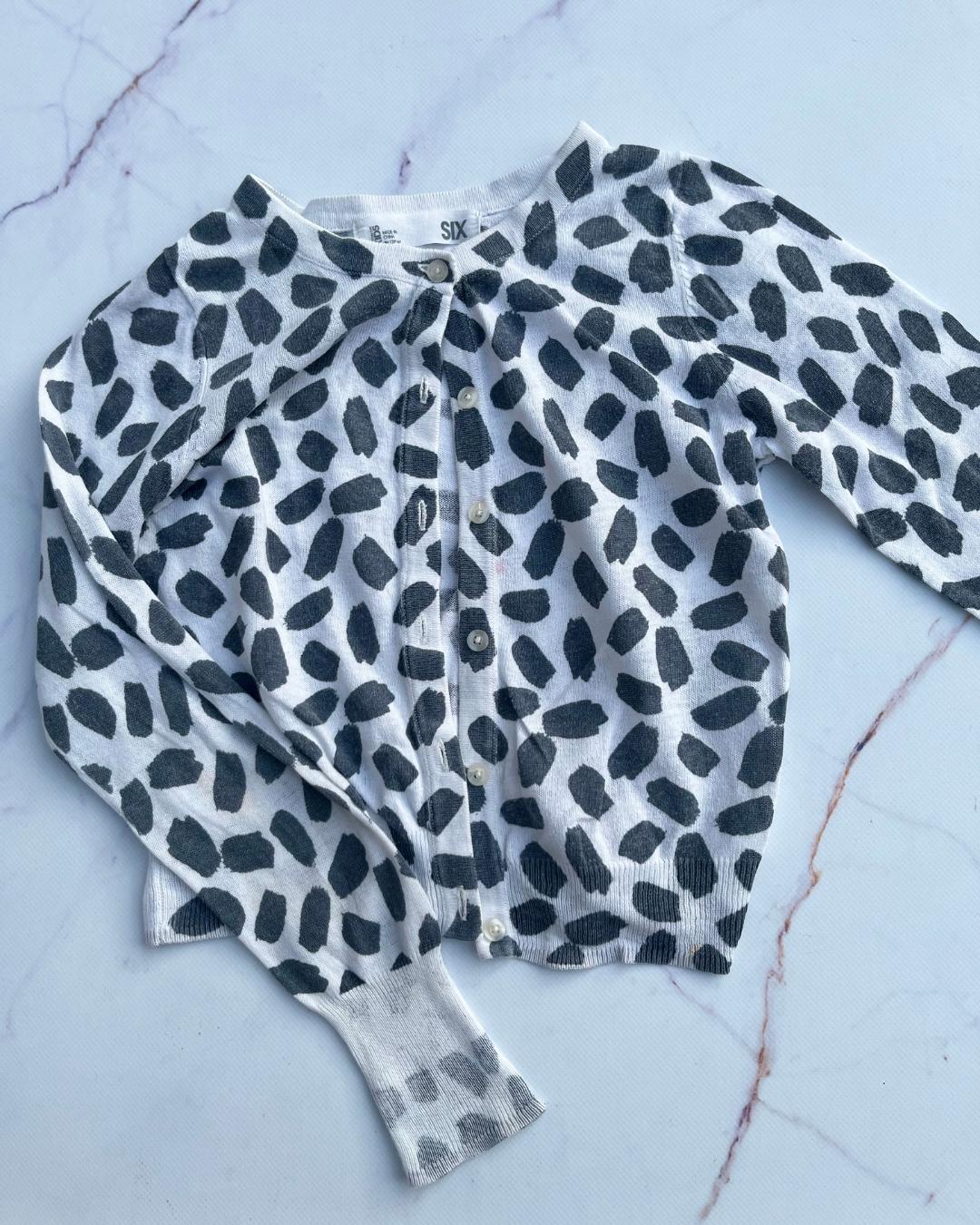 Cotton On beige spotted button up cardigan 6Y