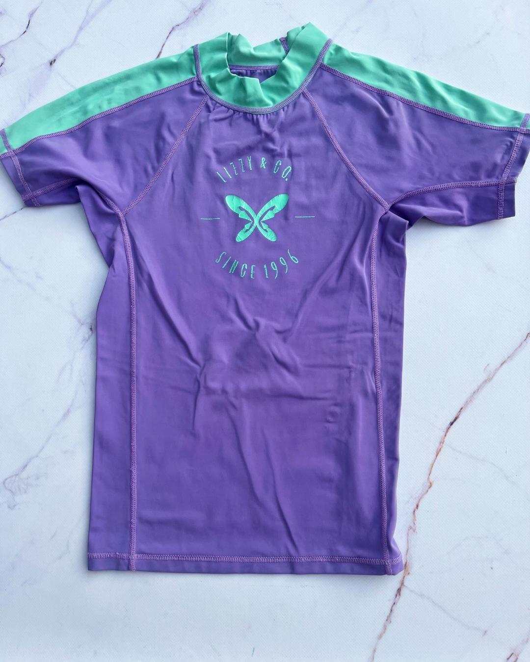 Lizzy & Co purple rash vest 9/10Y