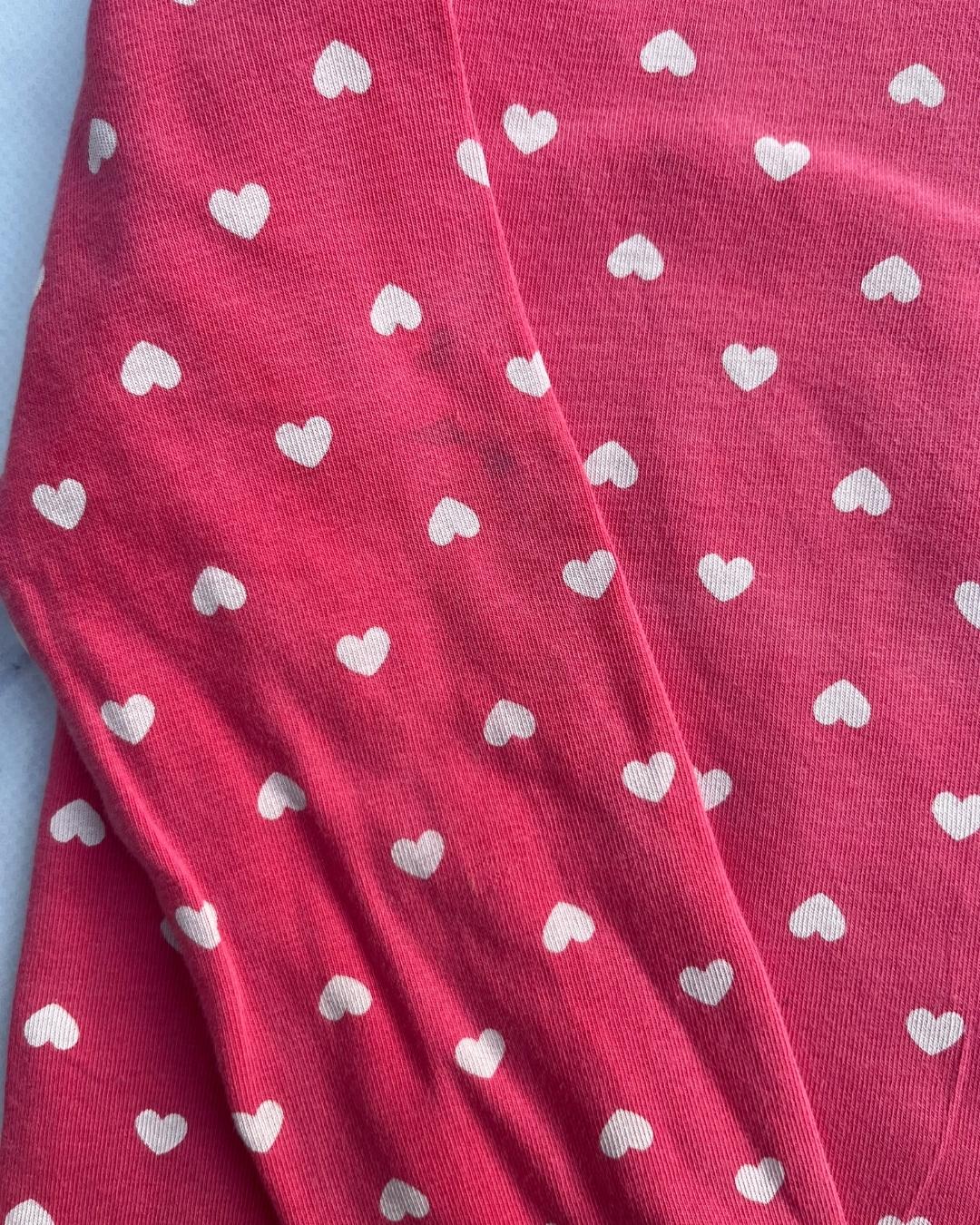 H&M pink heart long sleeve T shirt 6/8Y - Image 2