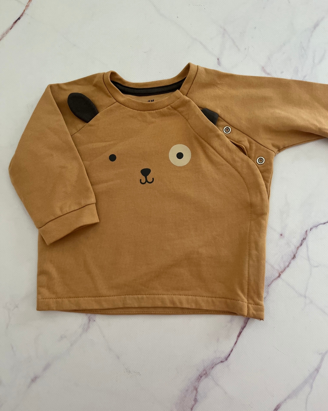 H&M brown bear sweater 4/6M