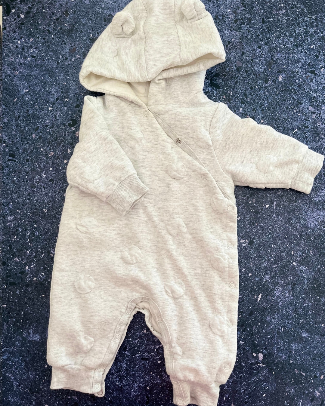 Seed grey winter hooded onesie 1/3M