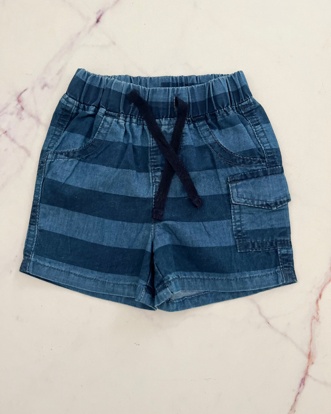 Woolworths blue striped shorts 1/3M