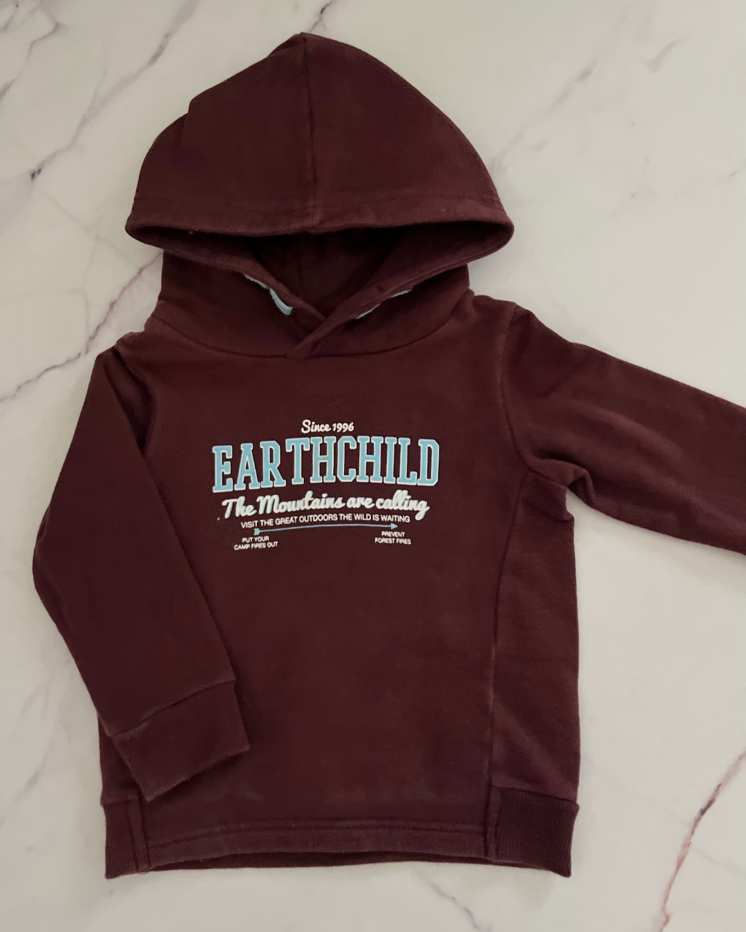 Earth Child purple 'The Mountains are calling' hoodie 18/24M