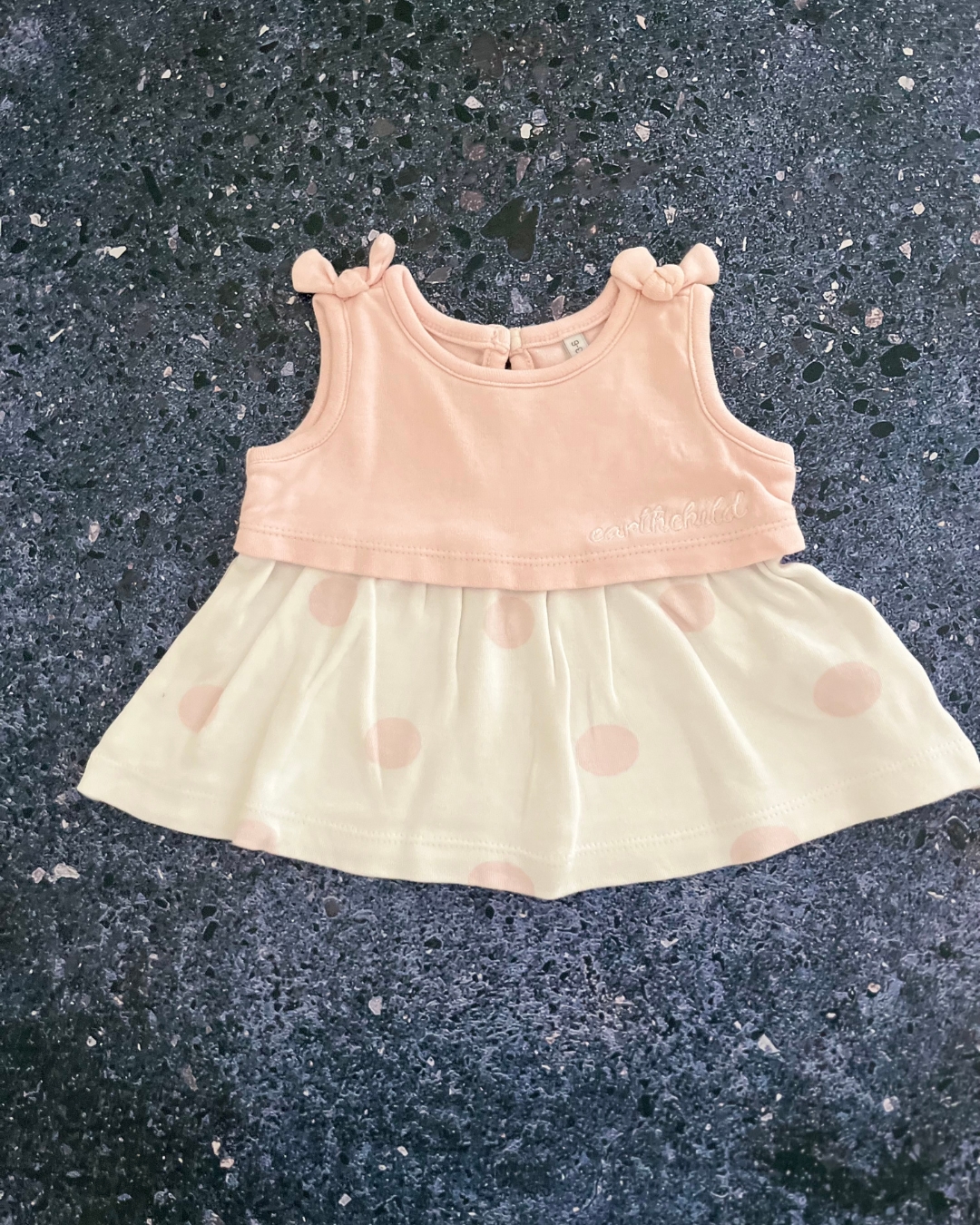 Earth Child pink and white two toned dress 3/6M