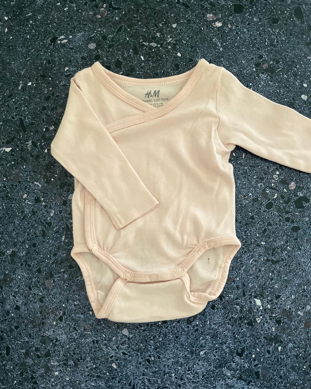 H&M baby grow set 3 in pink (2) and blue stripes 1/2M