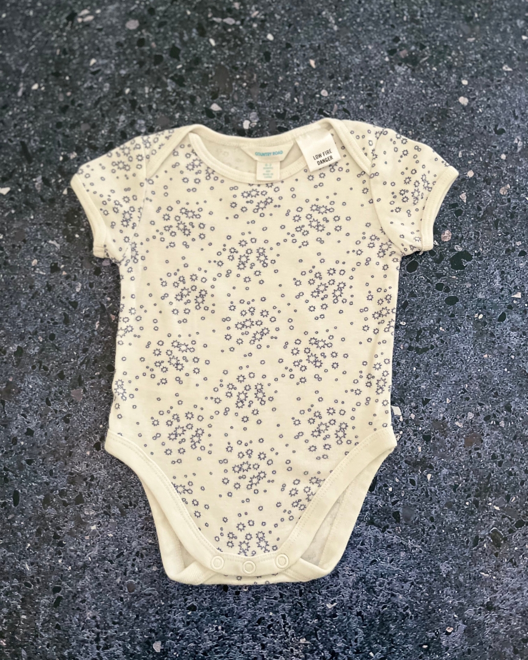 Country Road white starburst baby grow 0/3M