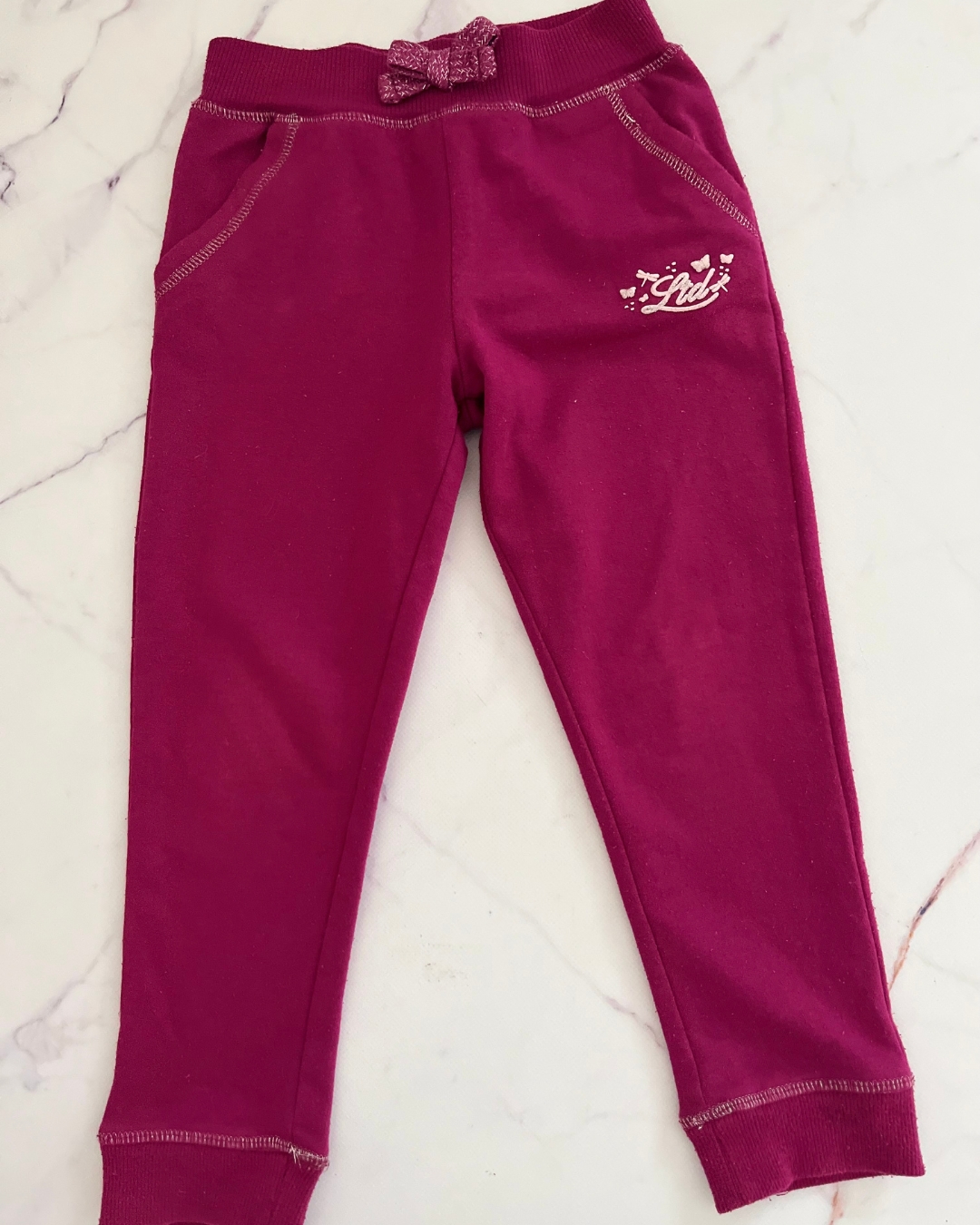 LTD embroidered purple tracksuit pants 5/6Y
