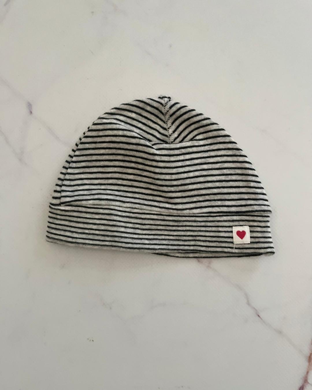 H&M grey and blue striped beanie 1/2M