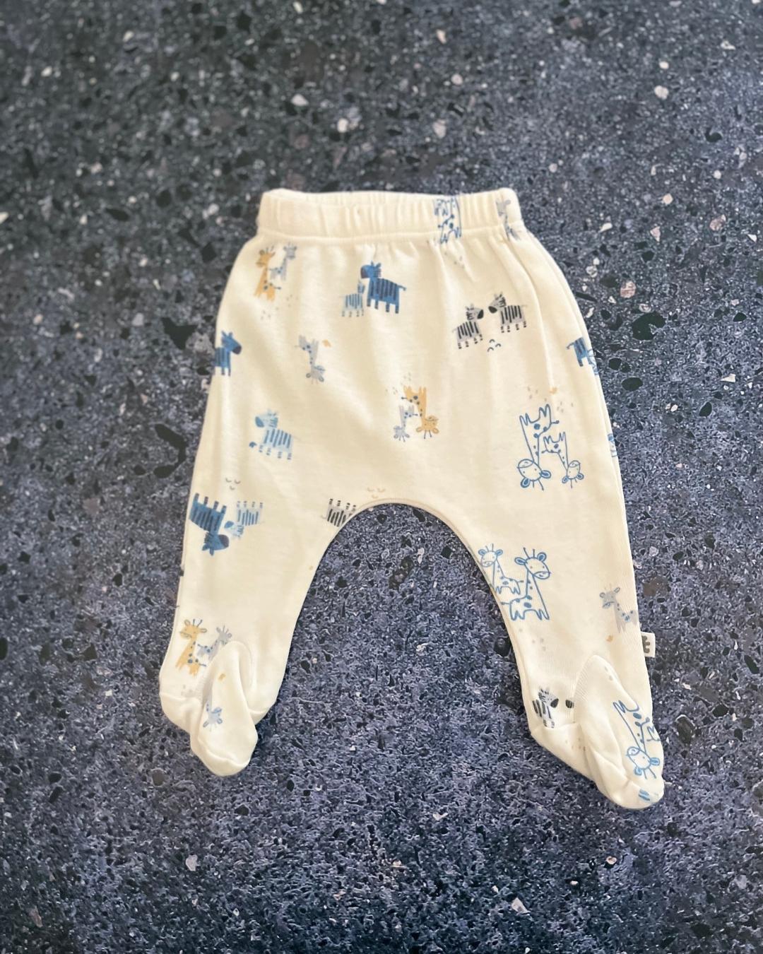 Woolworths white zebra pants Prem Newborn