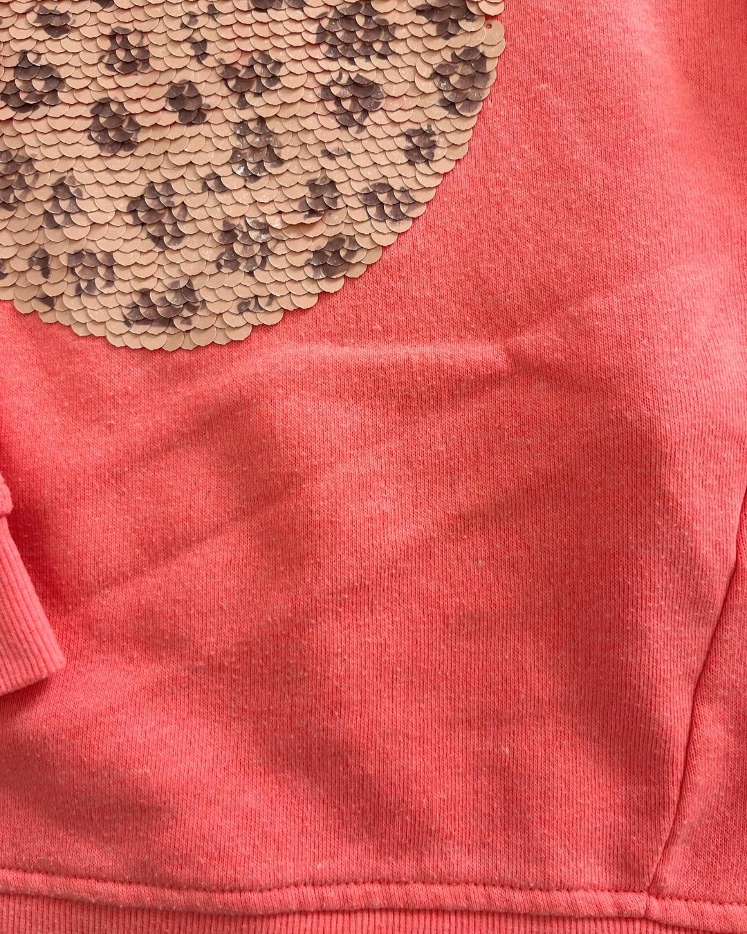 Cotton On orange sequin ball sweater 5Y - Image 2