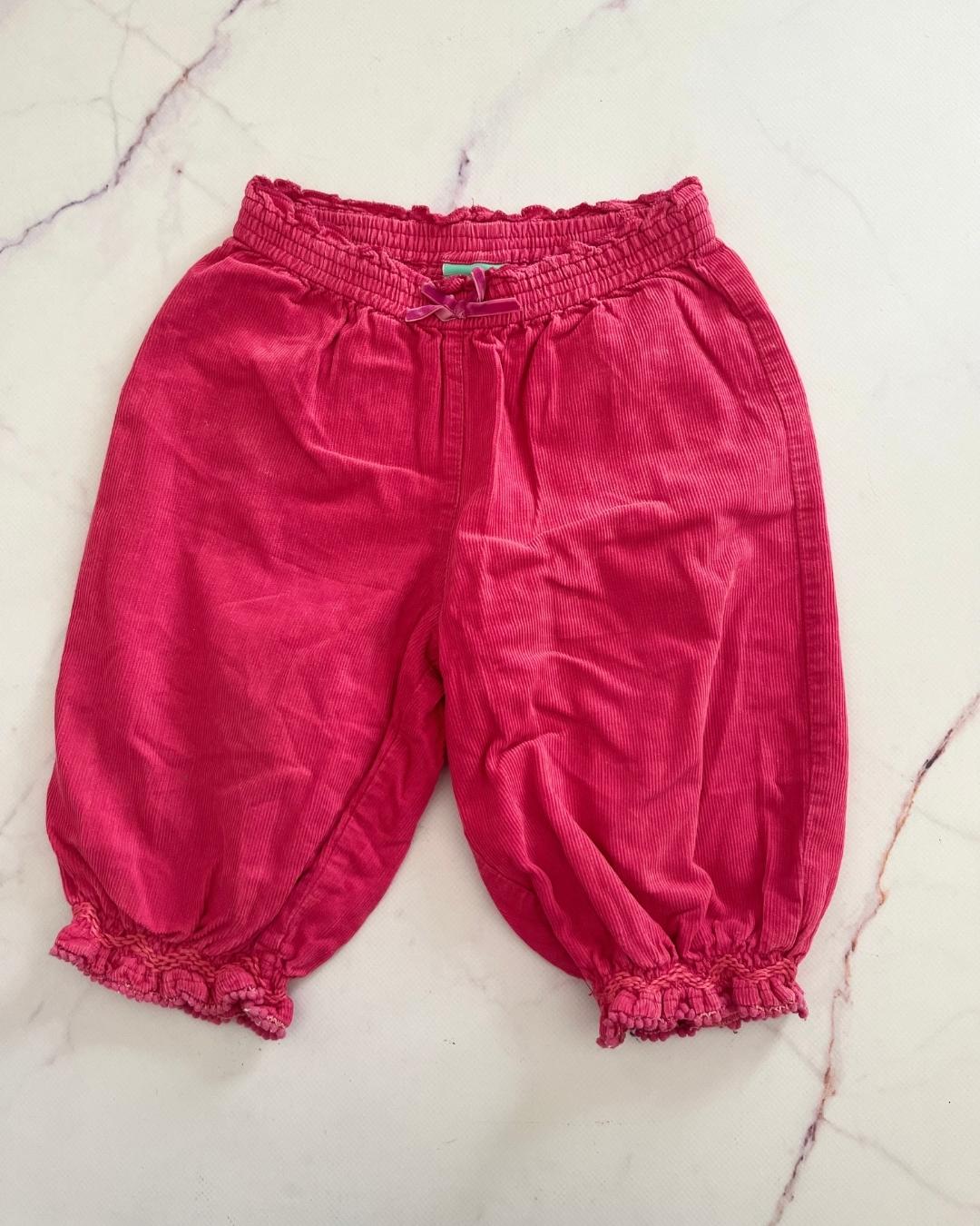 Monsoon pink corduroy pants 2/3Y