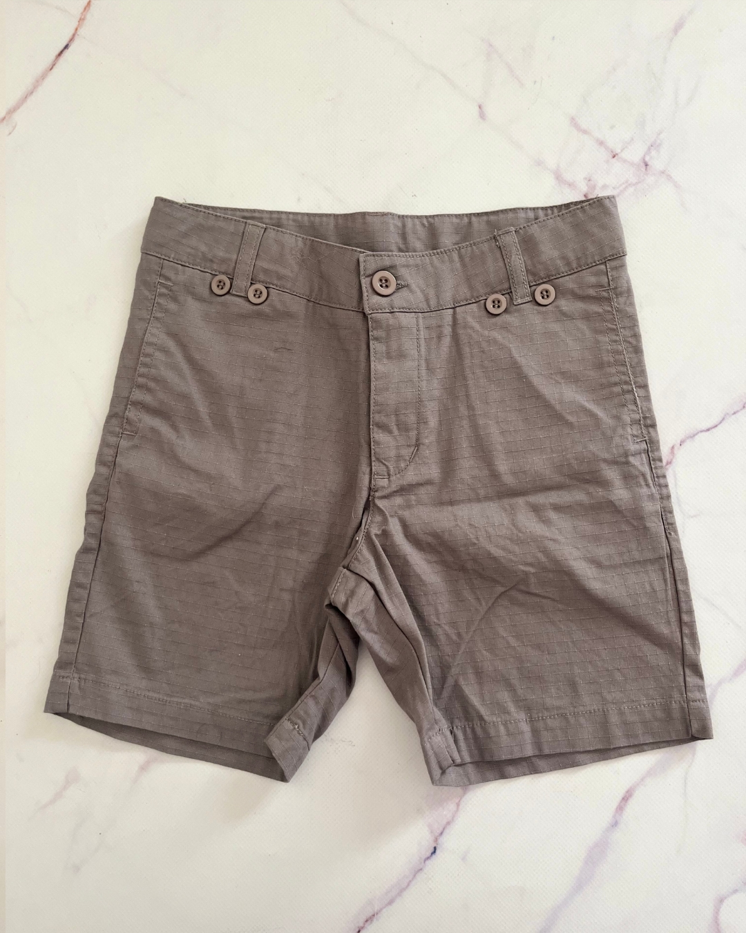 *NEW* Candy Stripes brown tonal checked shorts 6Y