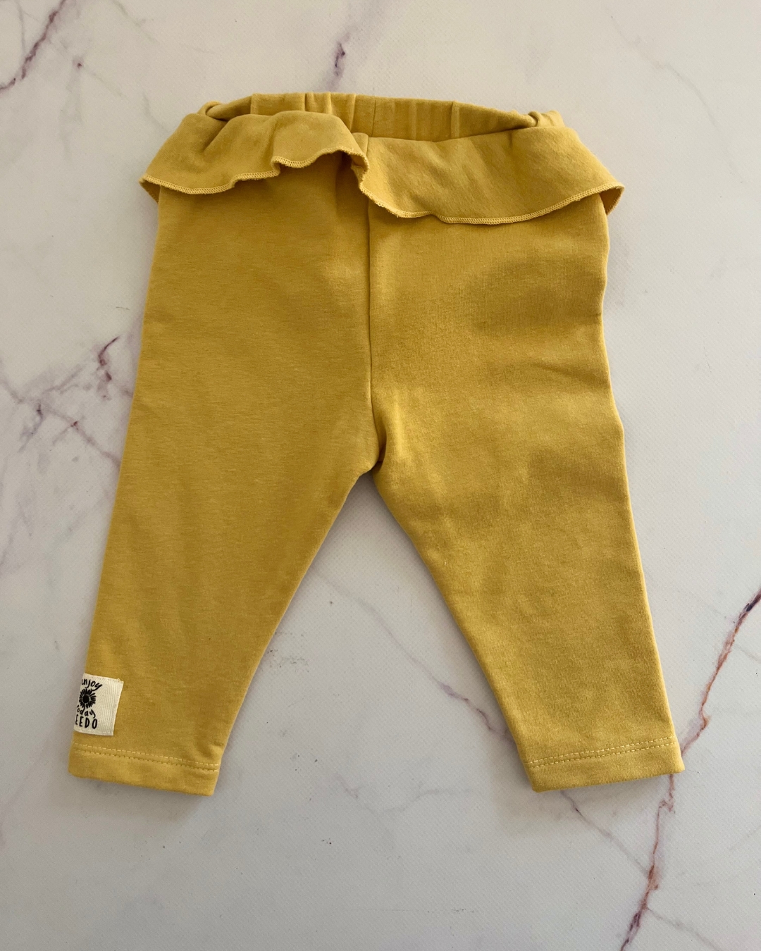 Keedo yellow pants and headband 3/6M