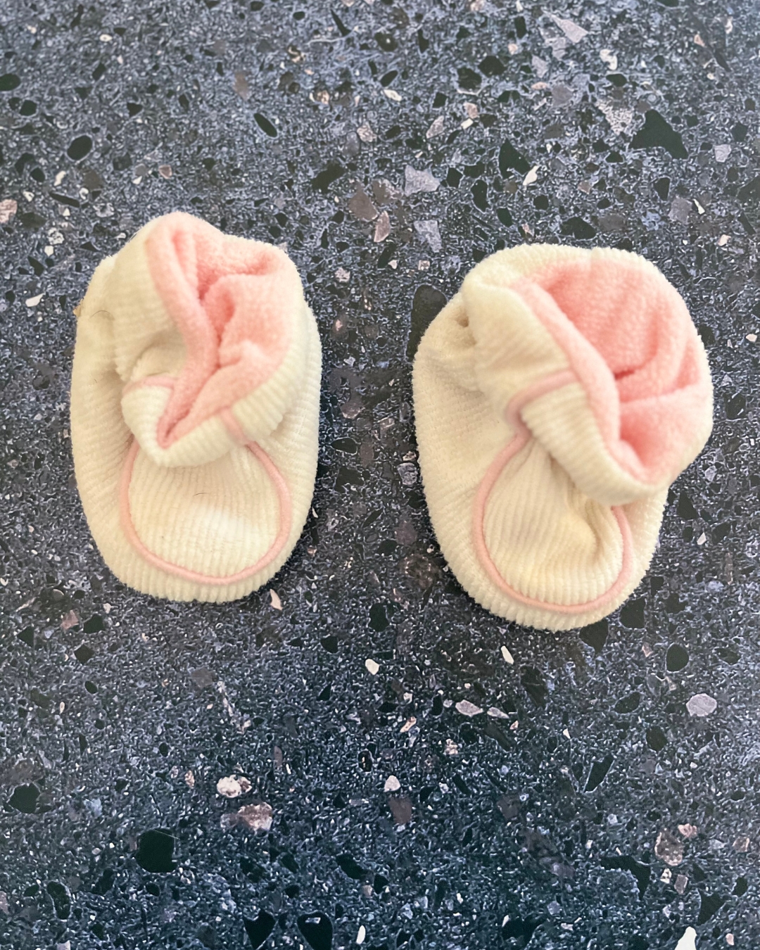 White and pink fluffy shoes Size 1