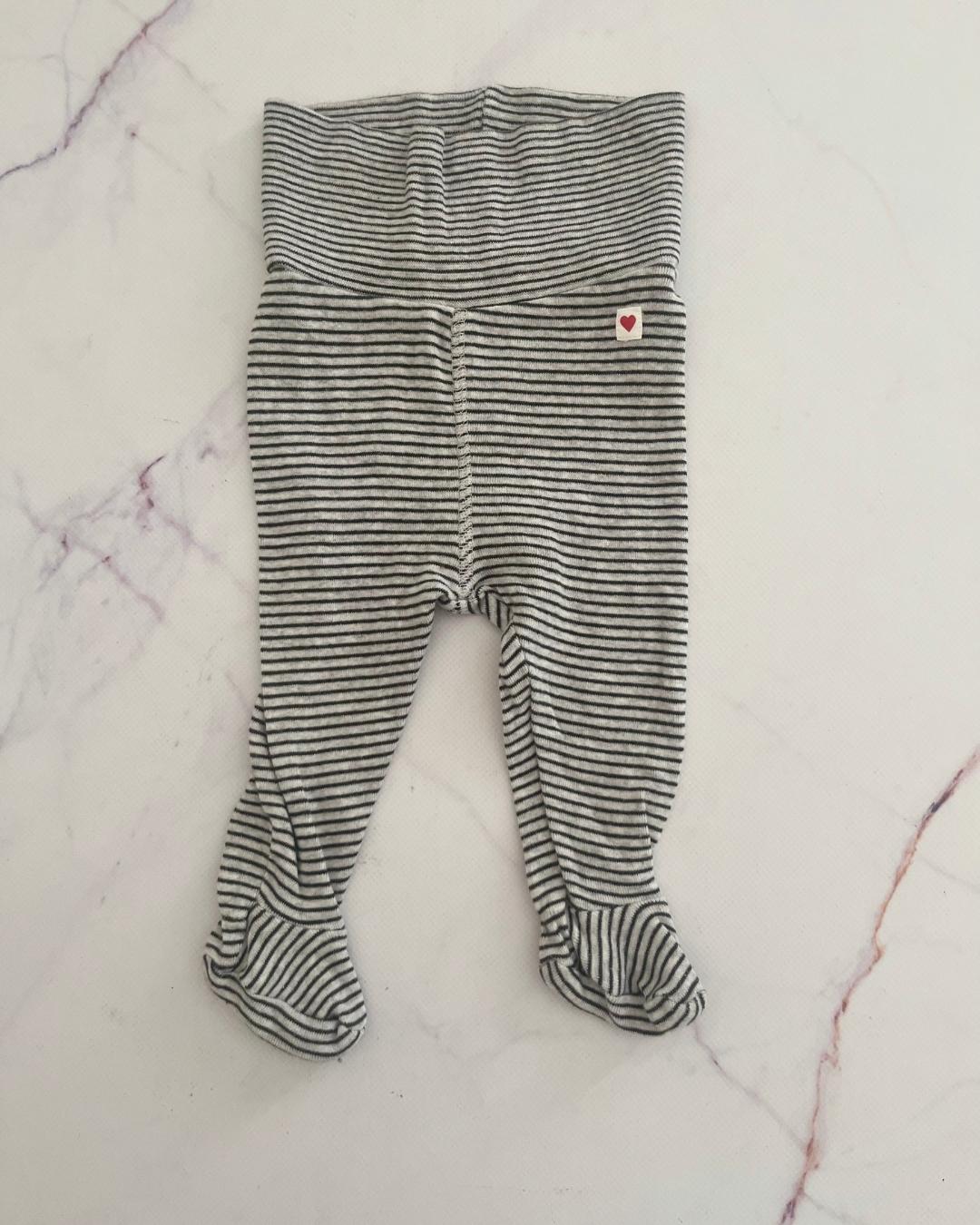 H&M black and grey striped pants 1/2M