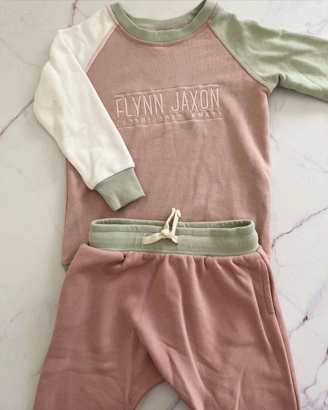 Flynn Jaxon pink and green tracksuit set 5/6Y