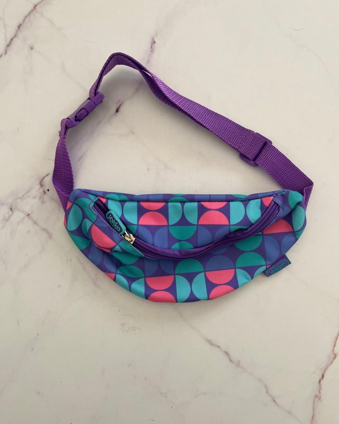 Yokico purple, green and red fanny pack