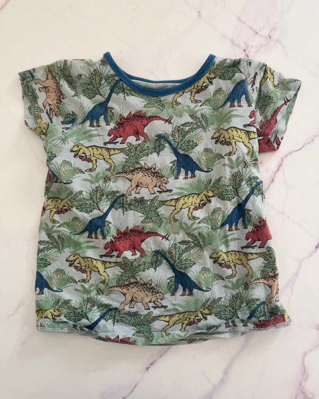 Cotton On green dinosaur shirt 5Y