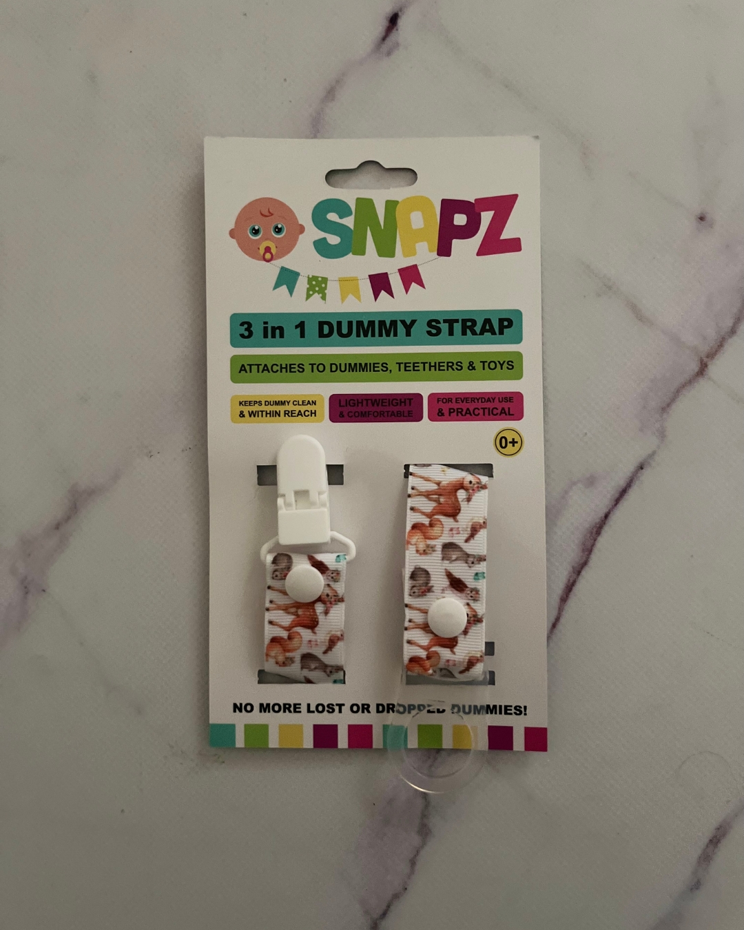 *NEW* Snapz 3 in 1 dummy clip forest animals