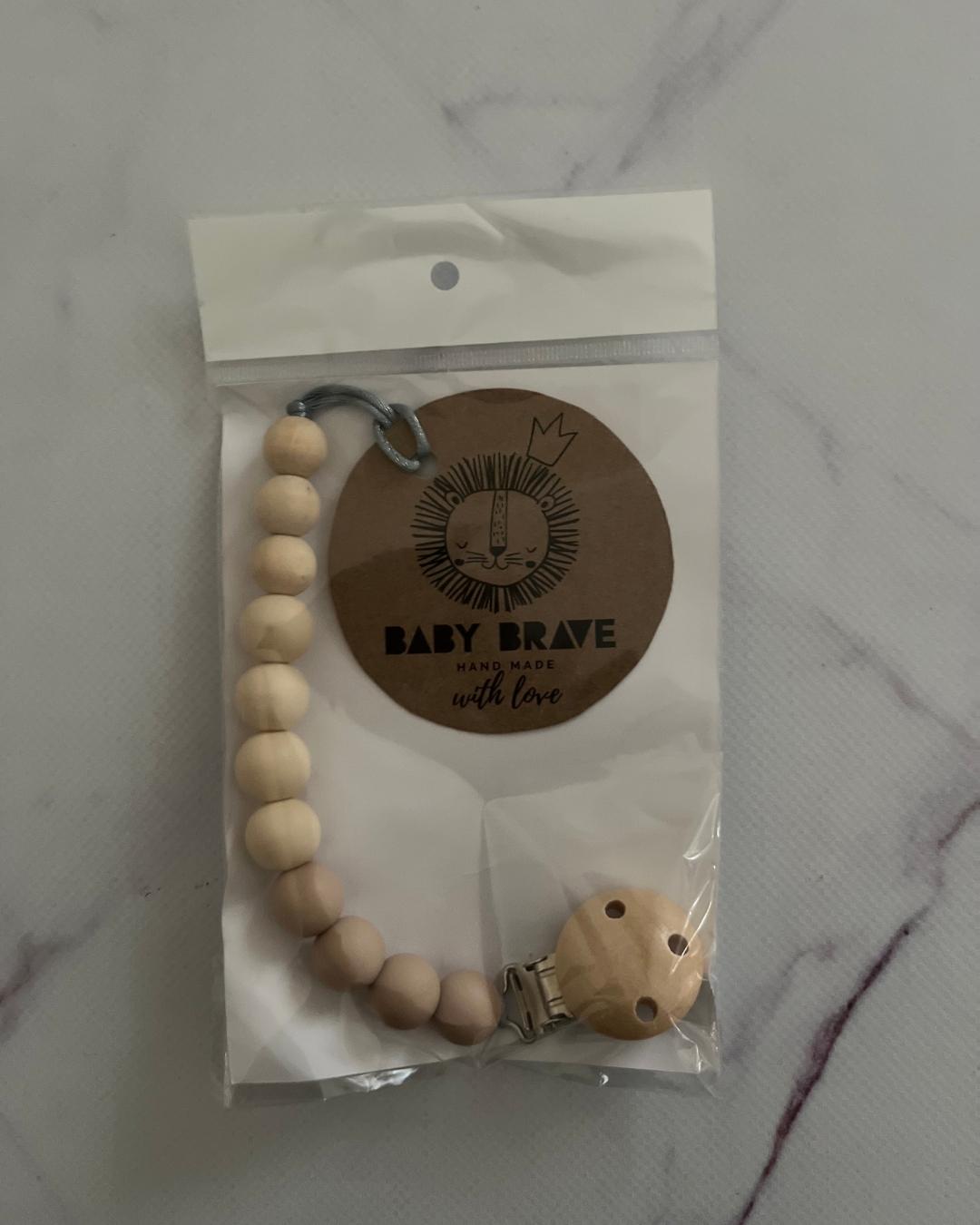 *NEW* Baby Brave dummy clip in brown