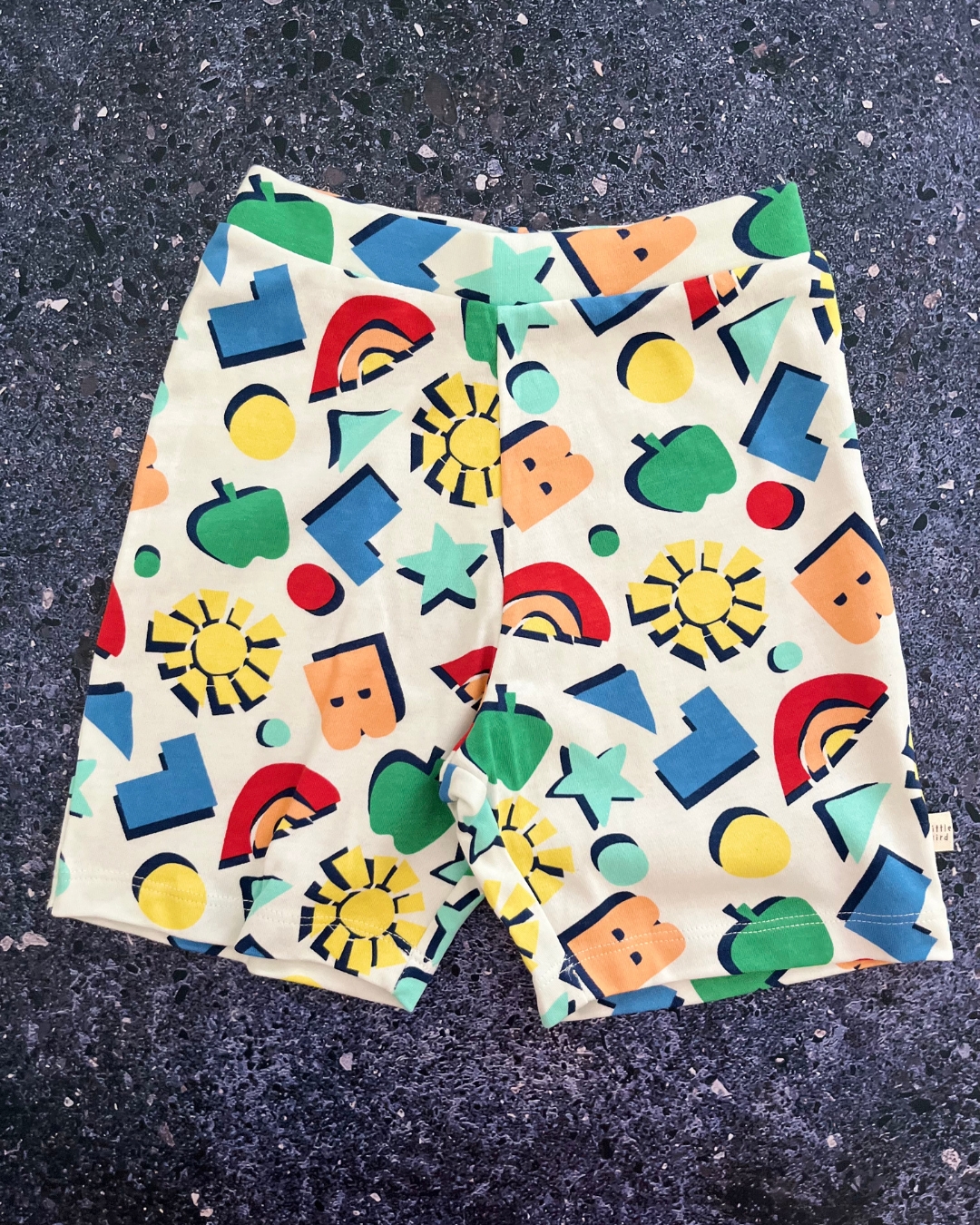 Jools Oliver white sun and rainbow shorts 2/3Y