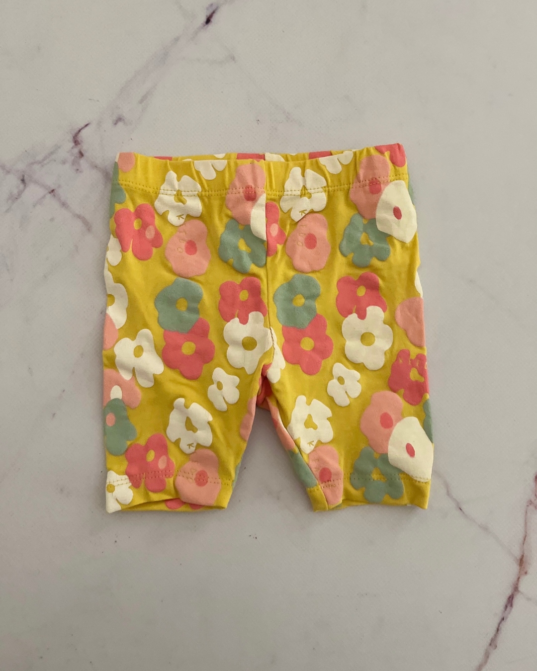 Keedo yellow flower shorts 0/3M