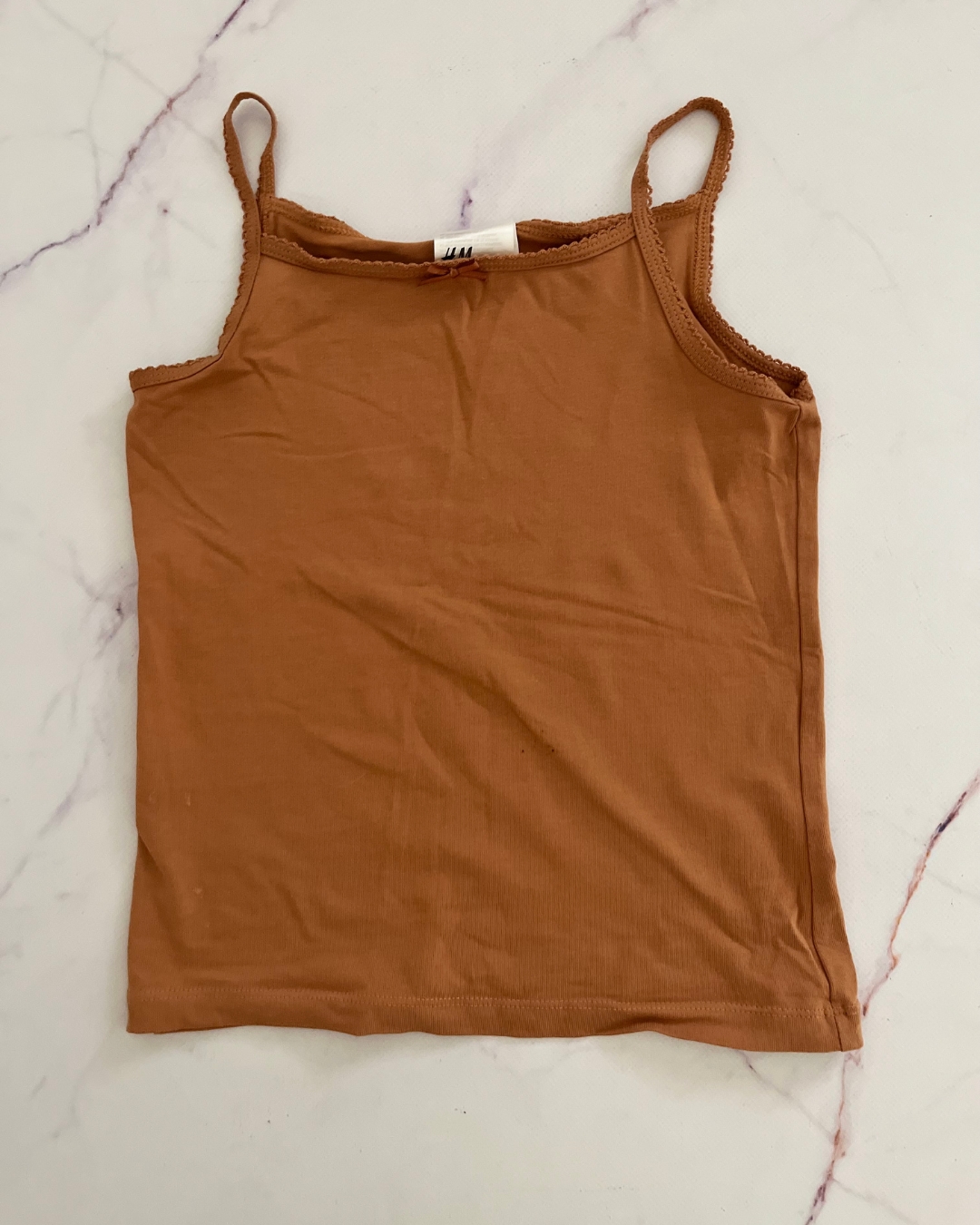 H&M brown top 6/8Y