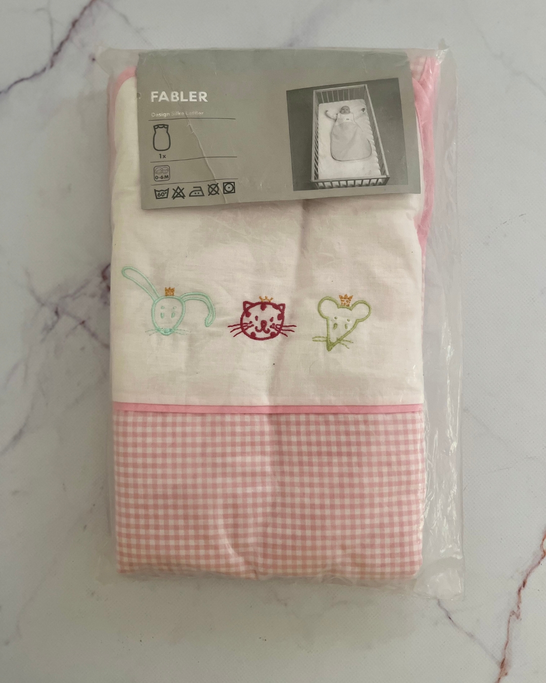 *NEW* Fabler pink checked sleep sack 0/6M
