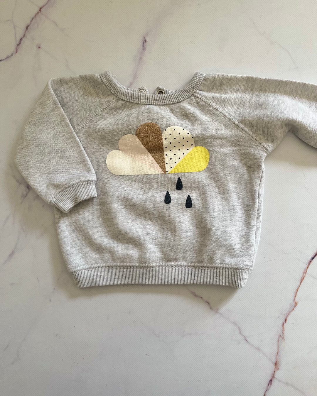 Cotton On grey cloud sweater 3/6M