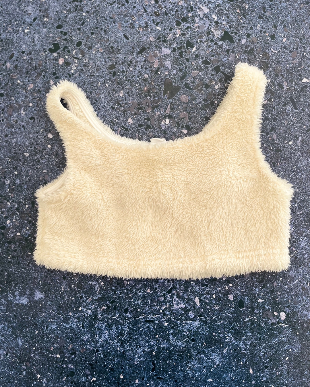 Shein white fleece crop top 9Y