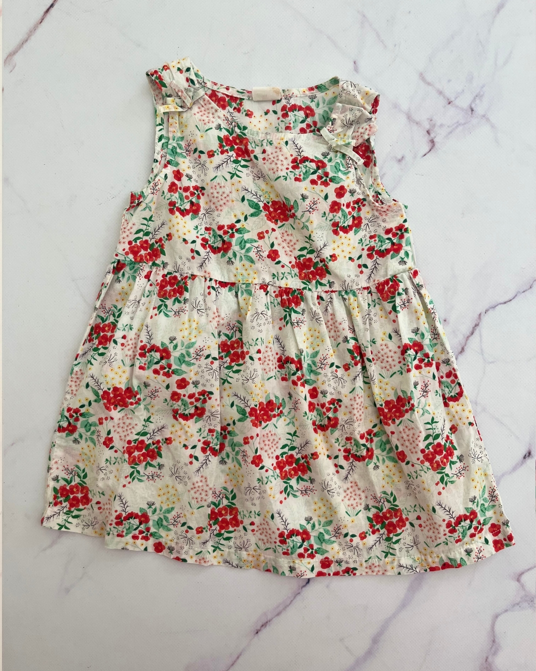 H&M white floral dress 9/12M
