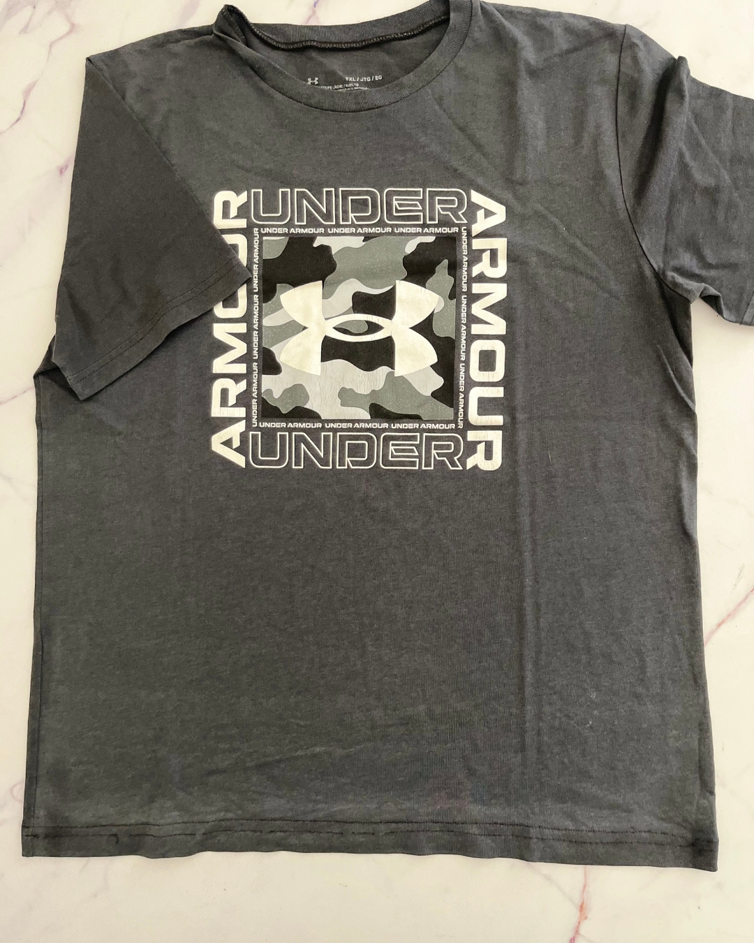 Under Armour grey camo T shirt YXL