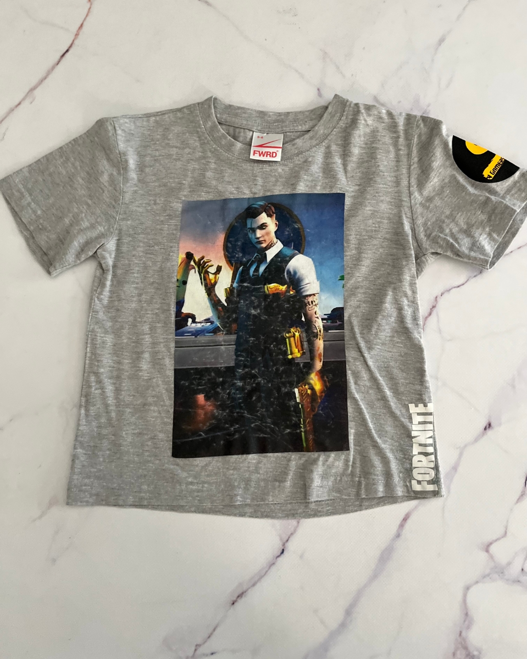 FWRD Fortnite grey Fortnite T shirt 5/6Y