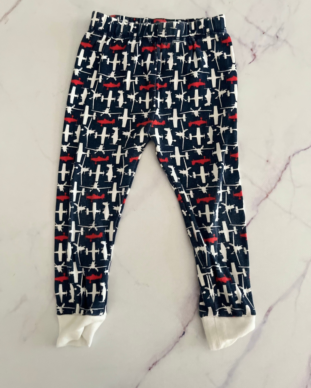 Blue aeroplane pants 12/18M