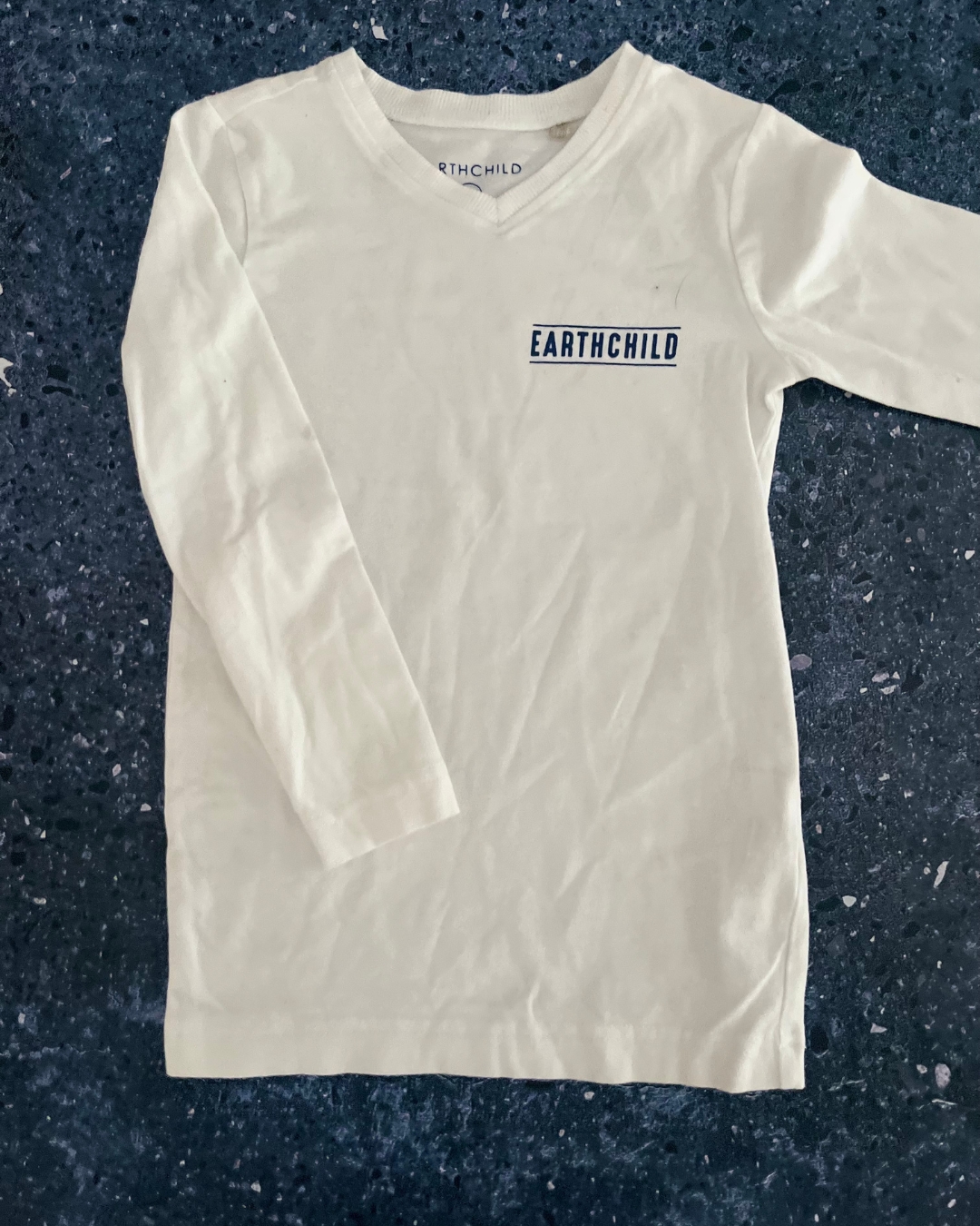 Earth Child white long sleeve T shirt 4/5Y