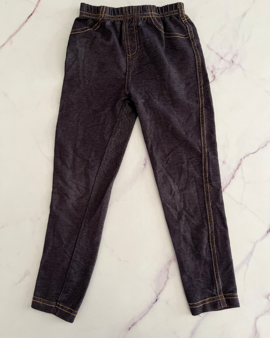 UniQlo blue denim jeggings 2/3Y