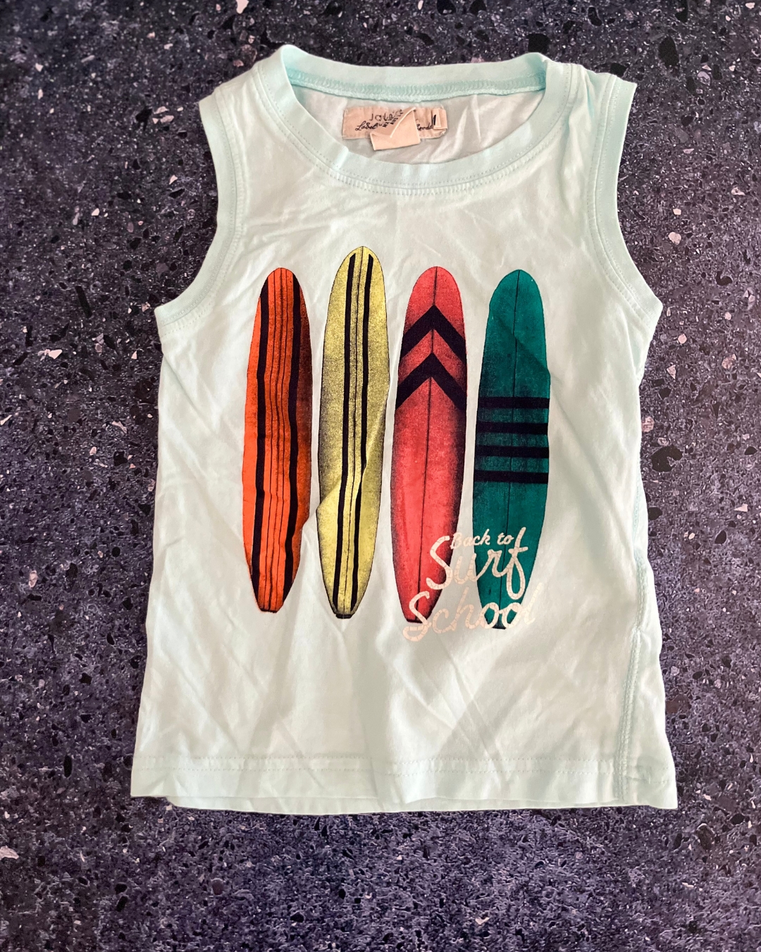 H&M green surfboard vest 3/4Y