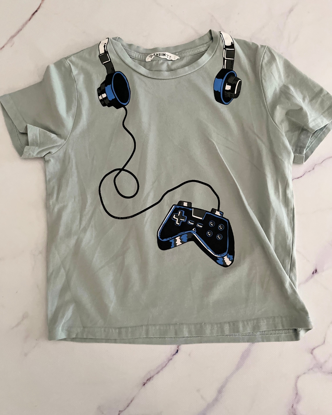 Shein grey gaming T shirt 7Y