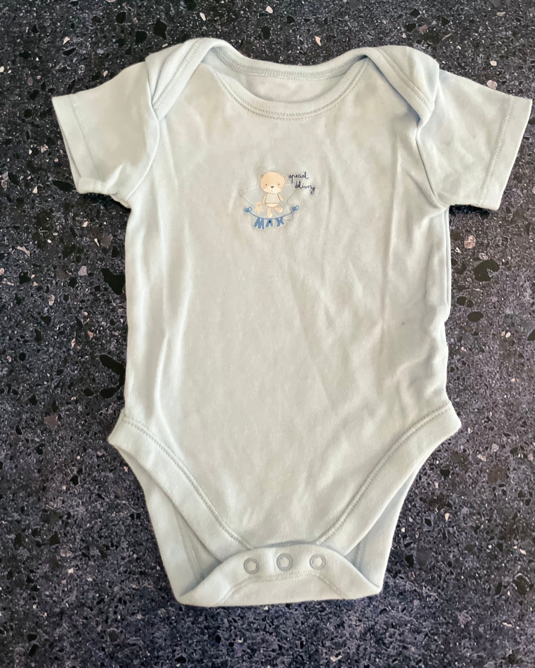 George light blue Max the bear baby grow 3/6M