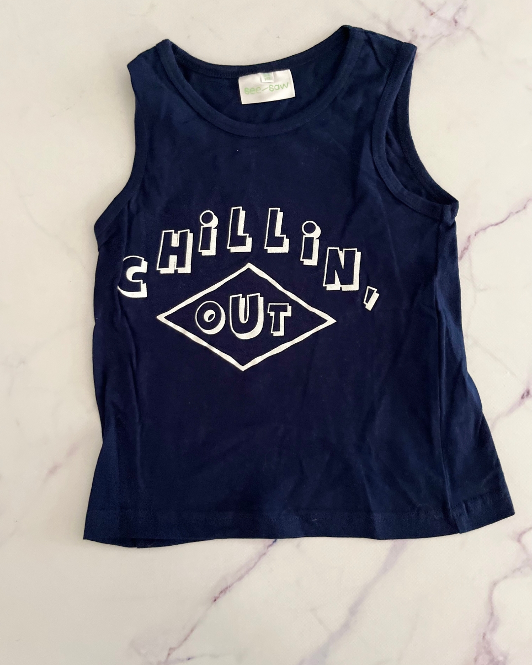 See Saw blue Chillin Out vest 3/4Y