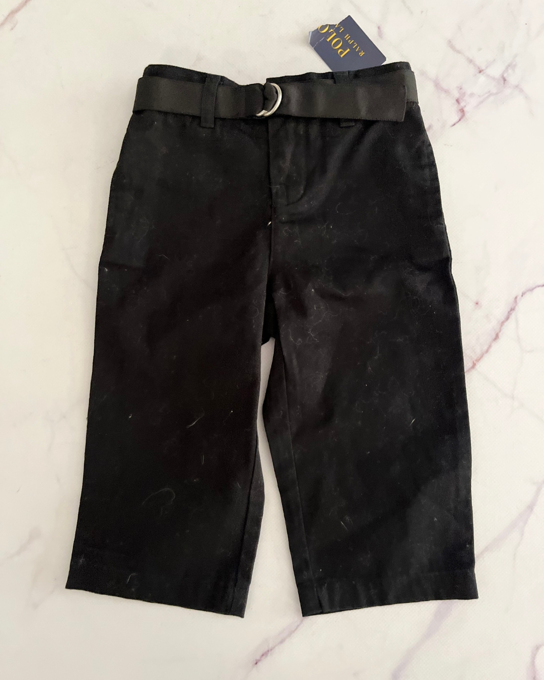 *NEW* Polo black pants with belt 12M