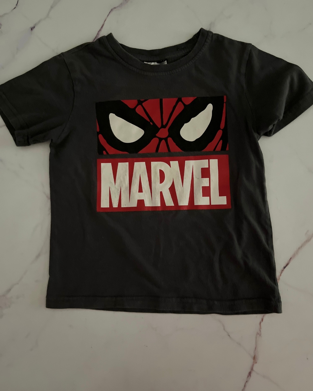 Marvel grey Spiderman T shirt 7/8Y