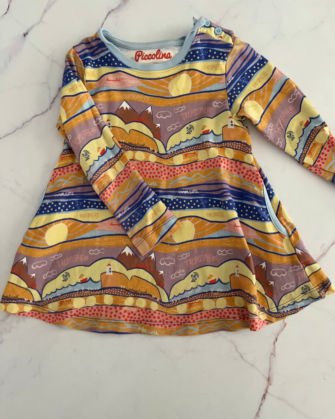 Piccolina mountains dress 4Y