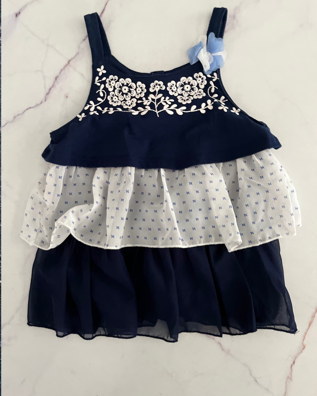 Nanette blue and white floral dress 2/3Y