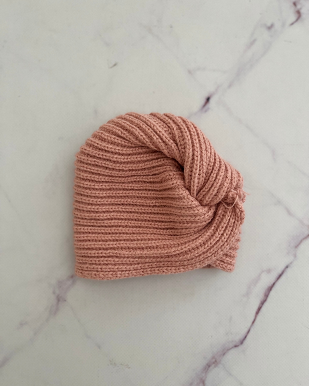 Woolworths pink knitted beanie 12/24M