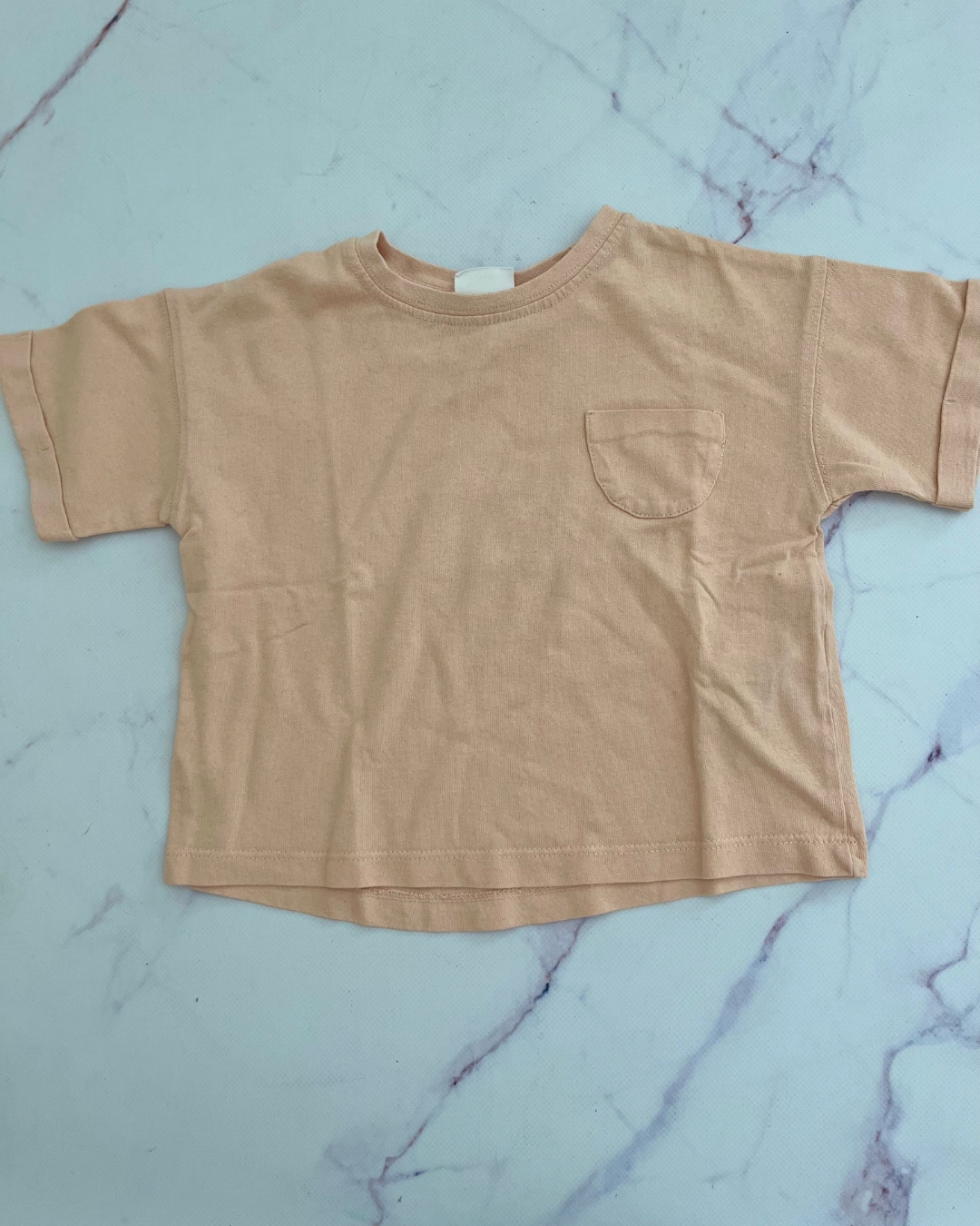 Zara peach T shirt 9/12M